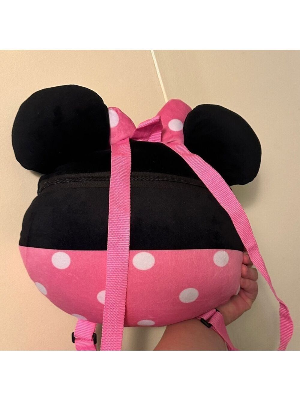 Disney Minnie Mouse Pink and Black Kids Backpack - Picture 8 of 10